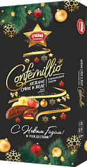 Конфеты ТМ Confemillio "Cо вкусом банана и клубники" в новогодней упаковке