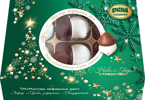 Сувенирный набор "Грибы зефирные" ТМ "Мастер зефирных дел" в новогодней упаковке